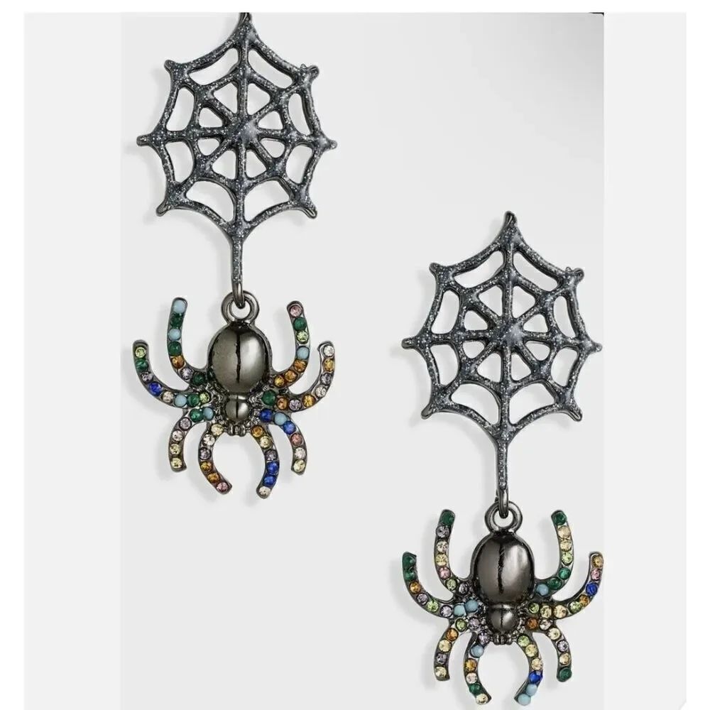 Baublebar Web and Spider Drop Earrings